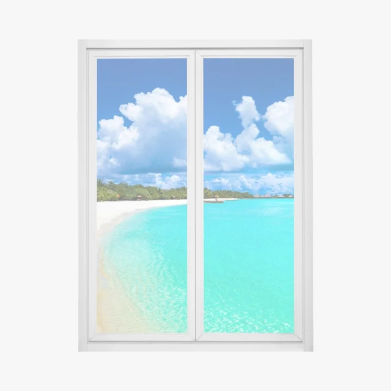 Fensteraufkleber türkis abstrakte ölstruktur – Wallnifity®