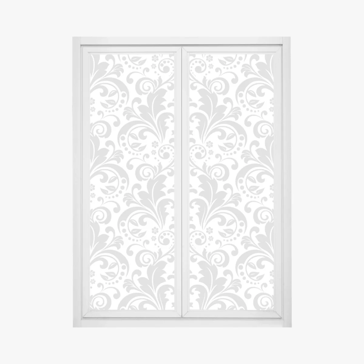 Fensteraufkleber elegantes graues damastmuster – Wallnifity® Fensteraufkleber elegantes graues damastmuster – Wallnifity®