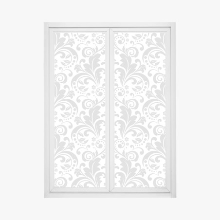 Fensteraufkleber elegantes graues damastmuster – Wallnifity®