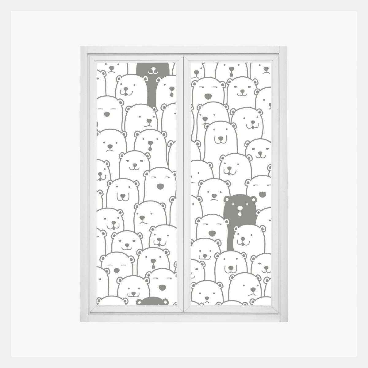 Fensteraufkleber niedliches muster mit bären – Wallnifity® Fensteraufkleber niedliches muster mit bären – Wallnifity®