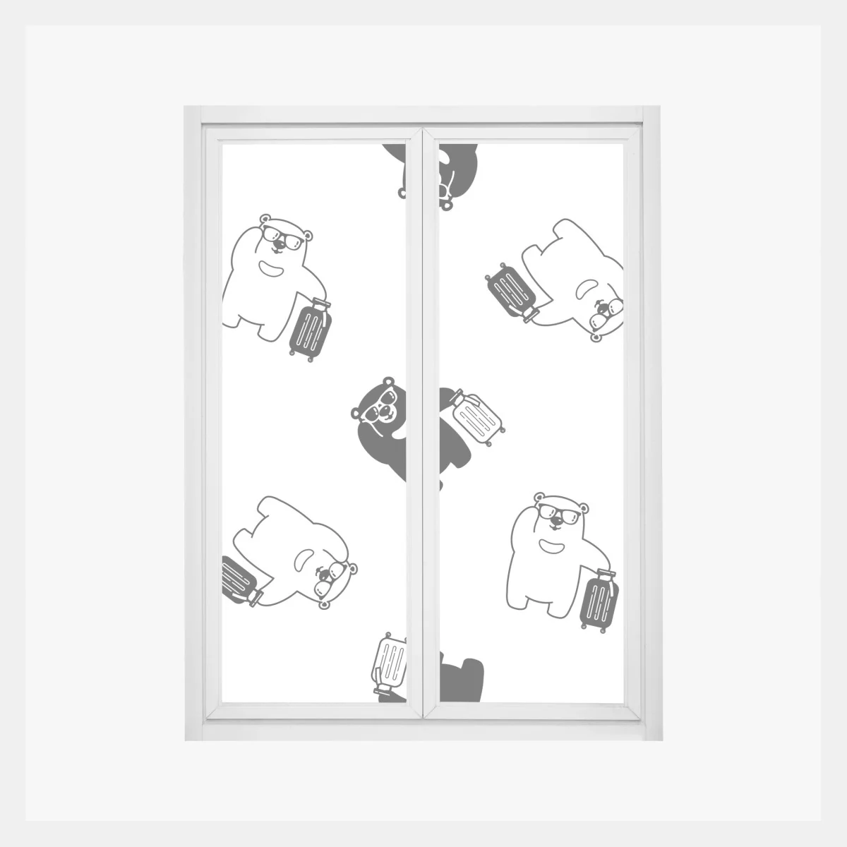 Fensteraufkleber reisende bären muster – Wallnifity® Fensteraufkleber reisende bären muster – Wallnifity®