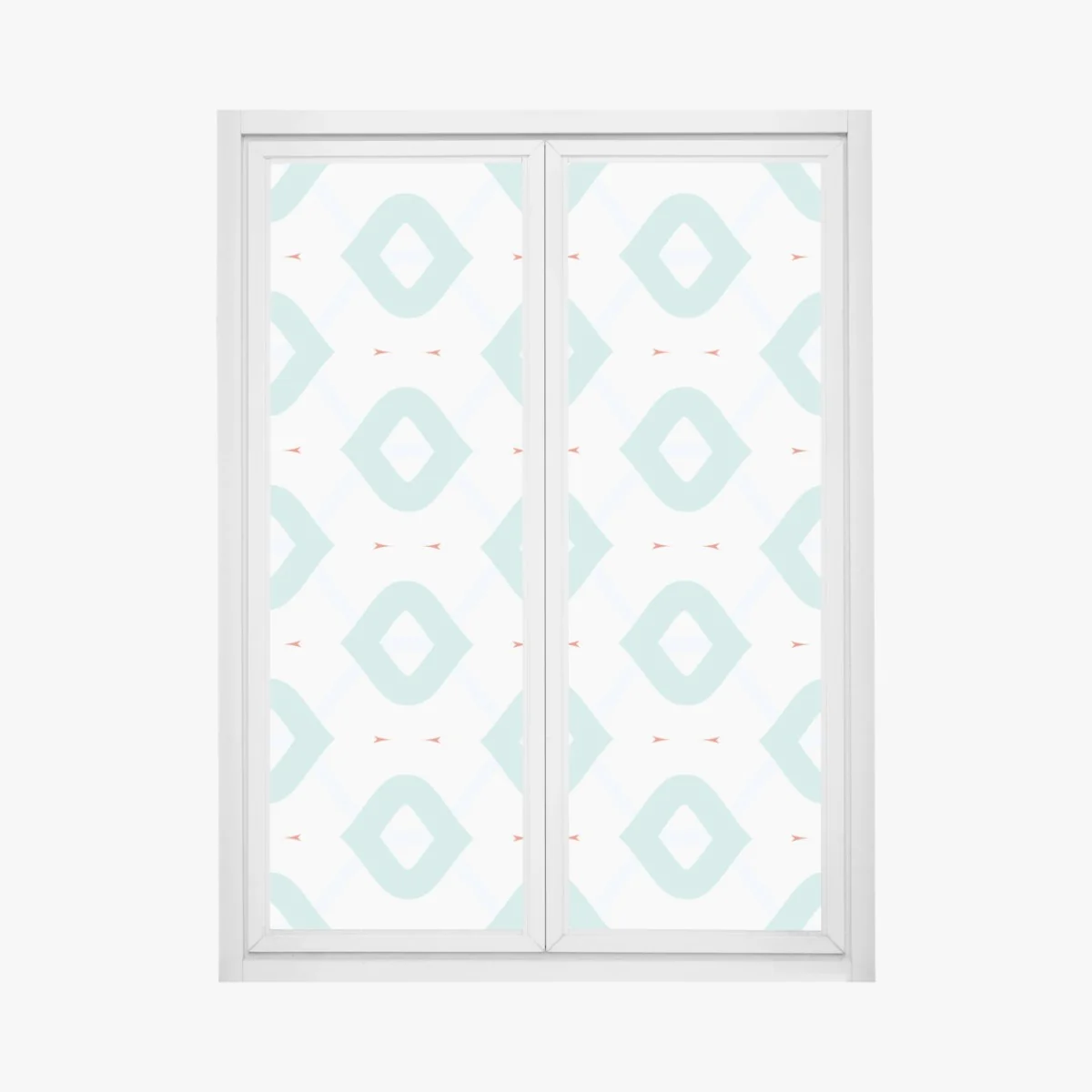 Fensteraufkleber türkis geometrisches rautenmuster – Wallnifity® Fensteraufkleber türkis geometrisches rautenmuster – Wallnifity®