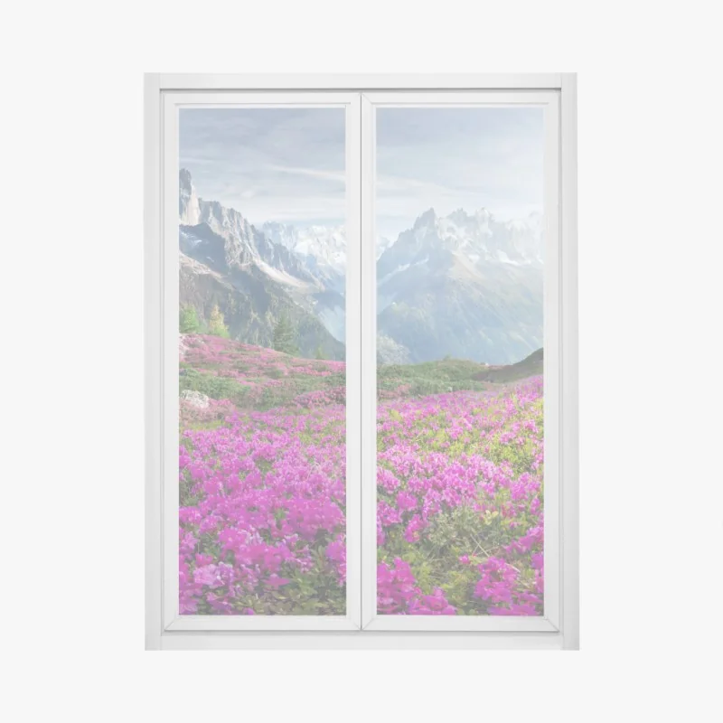 Fensteraufkleber sonnenbeschienene grüne hügel – Wallnifity®