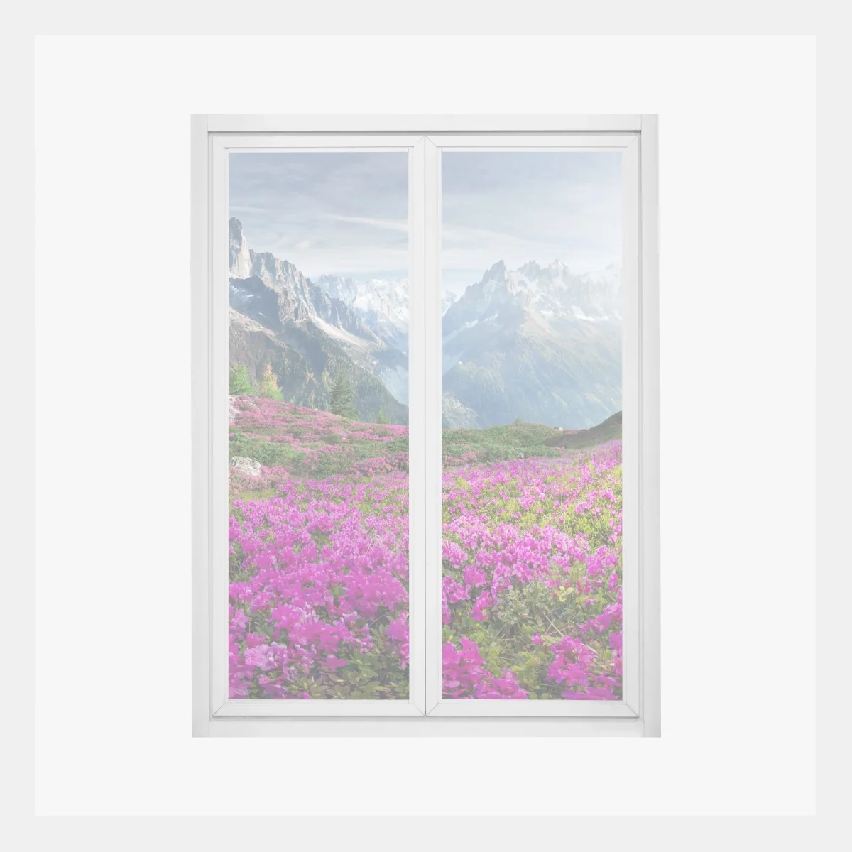 Fensteraufkleber alpine rhododendronwiese bei Mont Blanc – Wallnifity® Fensteraufkleber alpine rhododendronwiese bei Mont Blanc – Wallnifity®