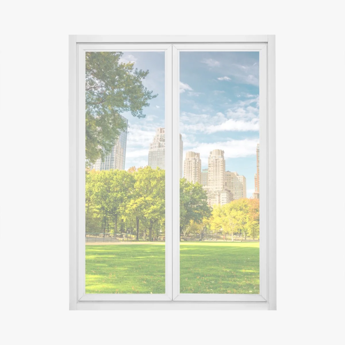 Fensteraufkleber Central Park herbst panorama – Wallnifity® Fensteraufkleber Central Park herbst panorama – Wallnifity®