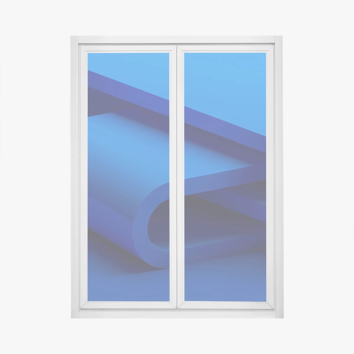 Fensteraufkleber minimalistische blaue geometrische schleife – Wallnifity® Fensteraufkleber minimalistische blaue geometrische schleife – Wallnifity®