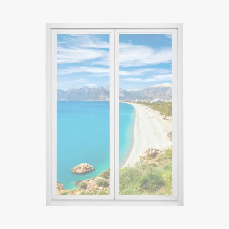 Fensteraufkleber Torres del Paine Patagonia landschaft mit guanako – Wallnifity®