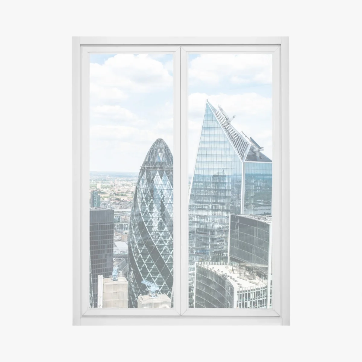 Fensteraufkleber moderne London skyline mit gläsernen wolkenkratzern – Wallnifity® Fensteraufkleber moderne London skyline mit gläsernen wolkenkratzern – Wallnifity®