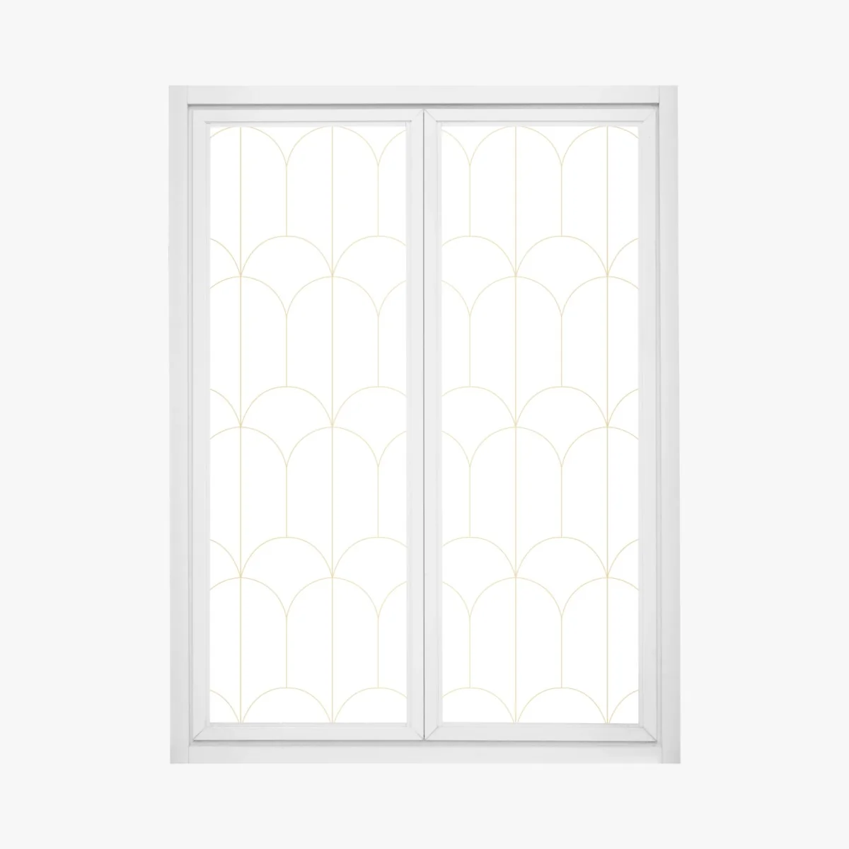 Fensteraufkleber goldenes art deco bogenmuster – Wallnifity® Fensteraufkleber goldenes art deco bogenmuster – Wallnifity®