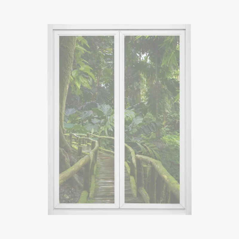 Fensteraufkleber alte eisenbahnbrücke in schwarzweiß – Wallnifity®