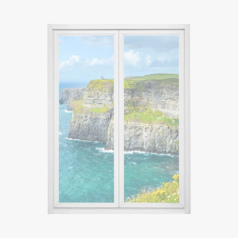 Fensteraufkleber lila fliederblüte mit tau – Wallnifity®