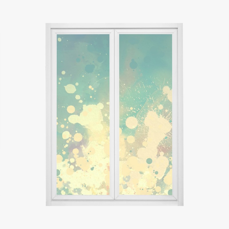 Fensteraufkleber Santander straße im stadtkern mit historischem bogen – Wallnifity®