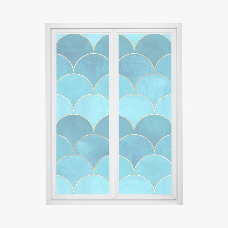 Fensteraufkleber elegantes graues damastmuster – Wallnifity®