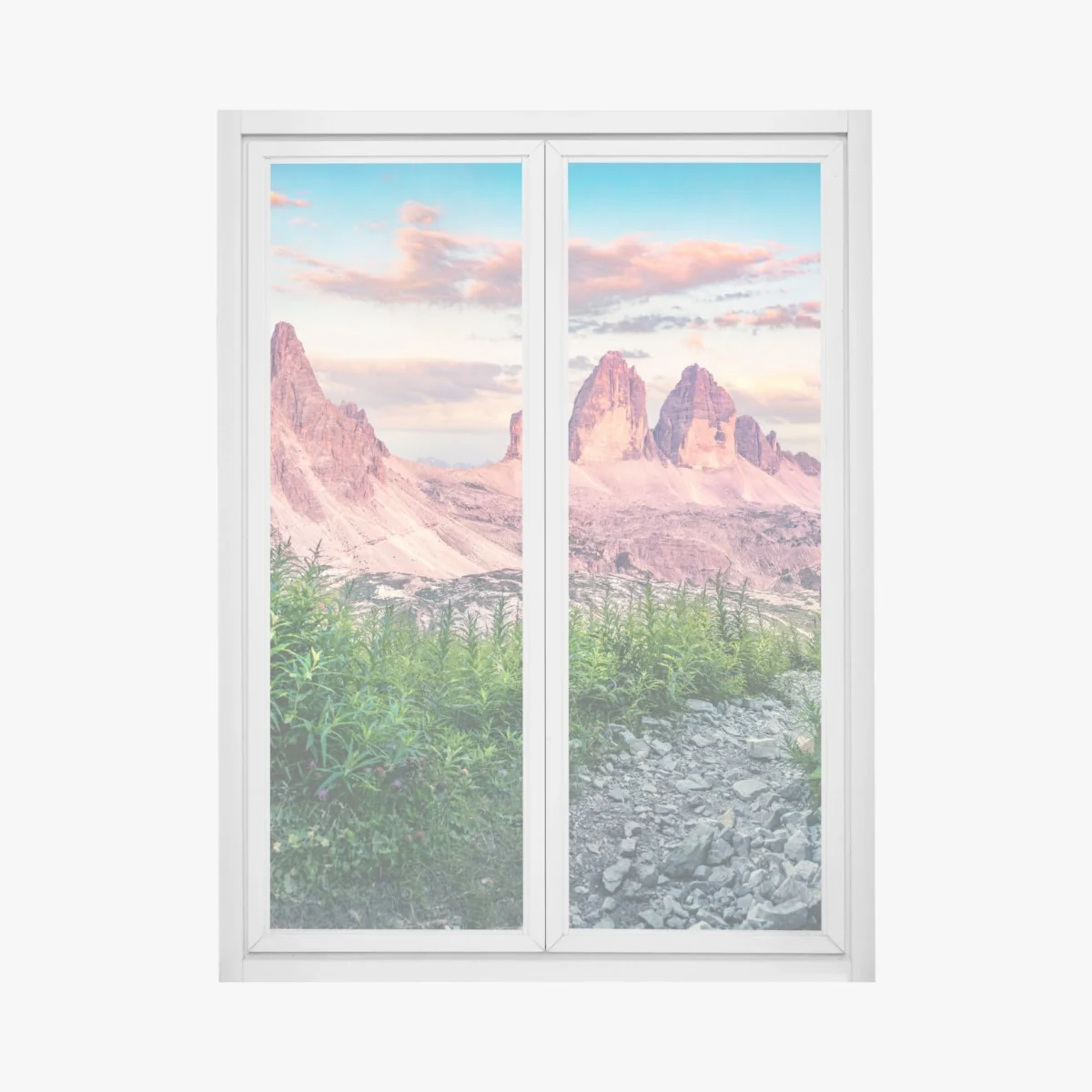 Fensteraufkleber sonnenuntergang bei Tre Cime di Lavaredo – Wallnifity® Fensteraufkleber sonnenuntergang bei Tre Cime di Lavaredo – Wallnifity®