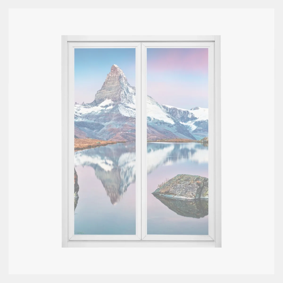 Fensteraufkleber spiegelung am Matterhorn bei sonnenaufgang – Wallnifity® Fensteraufkleber spiegelung am Matterhorn bei sonnenaufgang – Wallnifity®