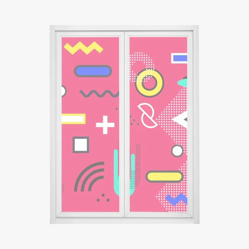 Fensteraufkleber neon marmorierte abstrakte wandgrafik – Wallnifity®