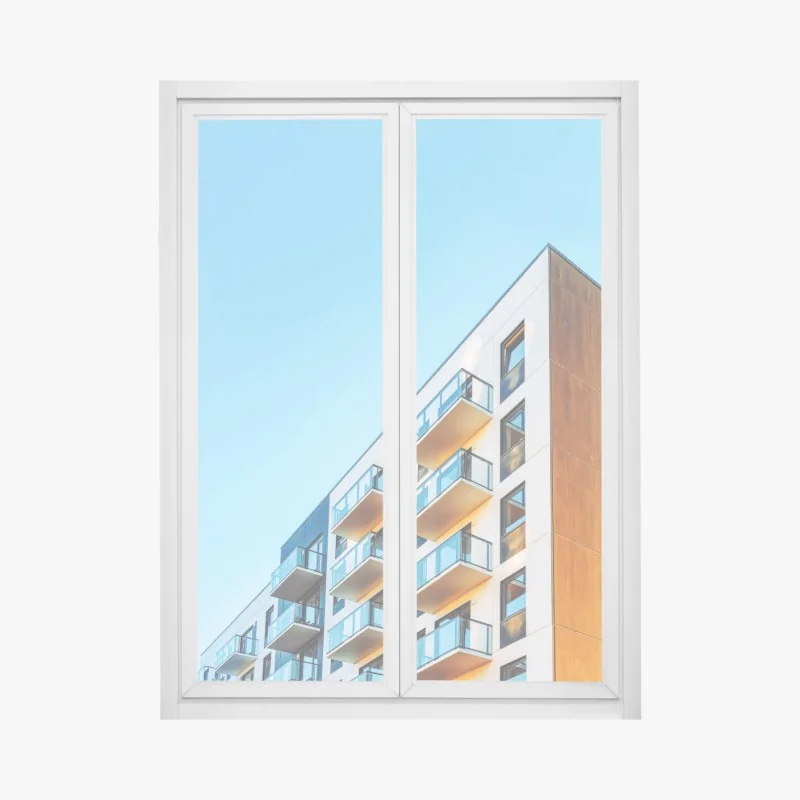 Fensteraufkleber sonnenaufgang über dem see bei Amsterdam – Wallnifity®