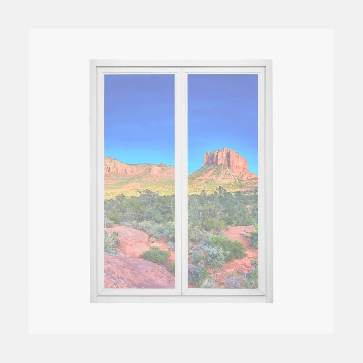 Fensteraufkleber panoramablick auf Bell Rock und Courthouse Butte, Sedona – Wallnifity® Fensteraufkleber panoramablick auf Bell Rock und Courthouse Butte, Sedona – Wallnifity®