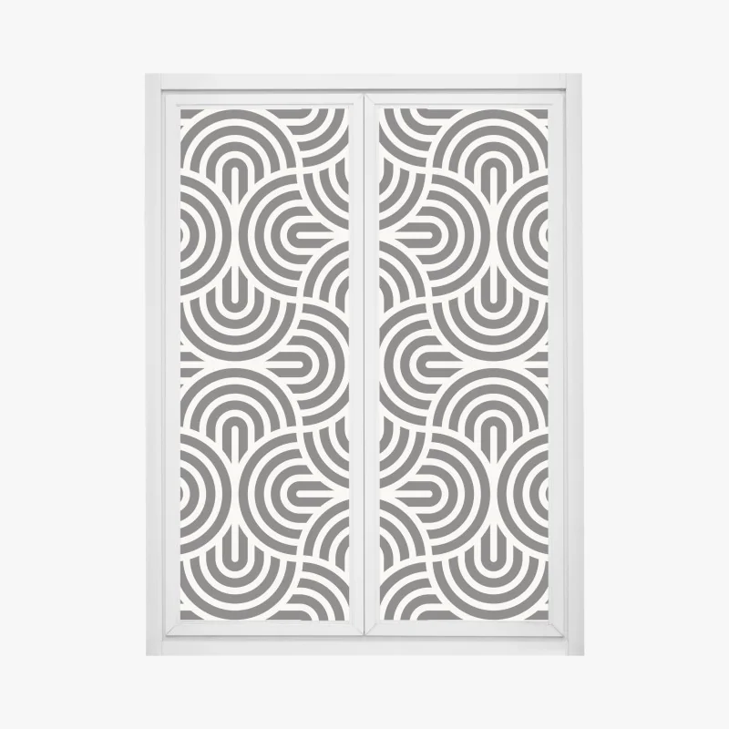 Fensteraufkleber abstraktes muster goldener wellen – Wallnifity®