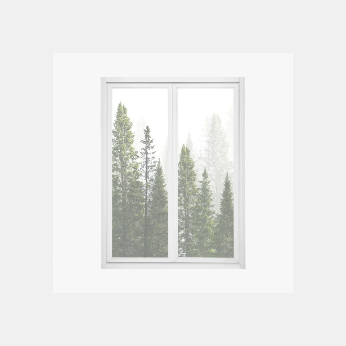 Fensteraufkleber nebliger tannenwald – Wallnifity® Fensteraufkleber nebliger tannenwald – Wallnifity®