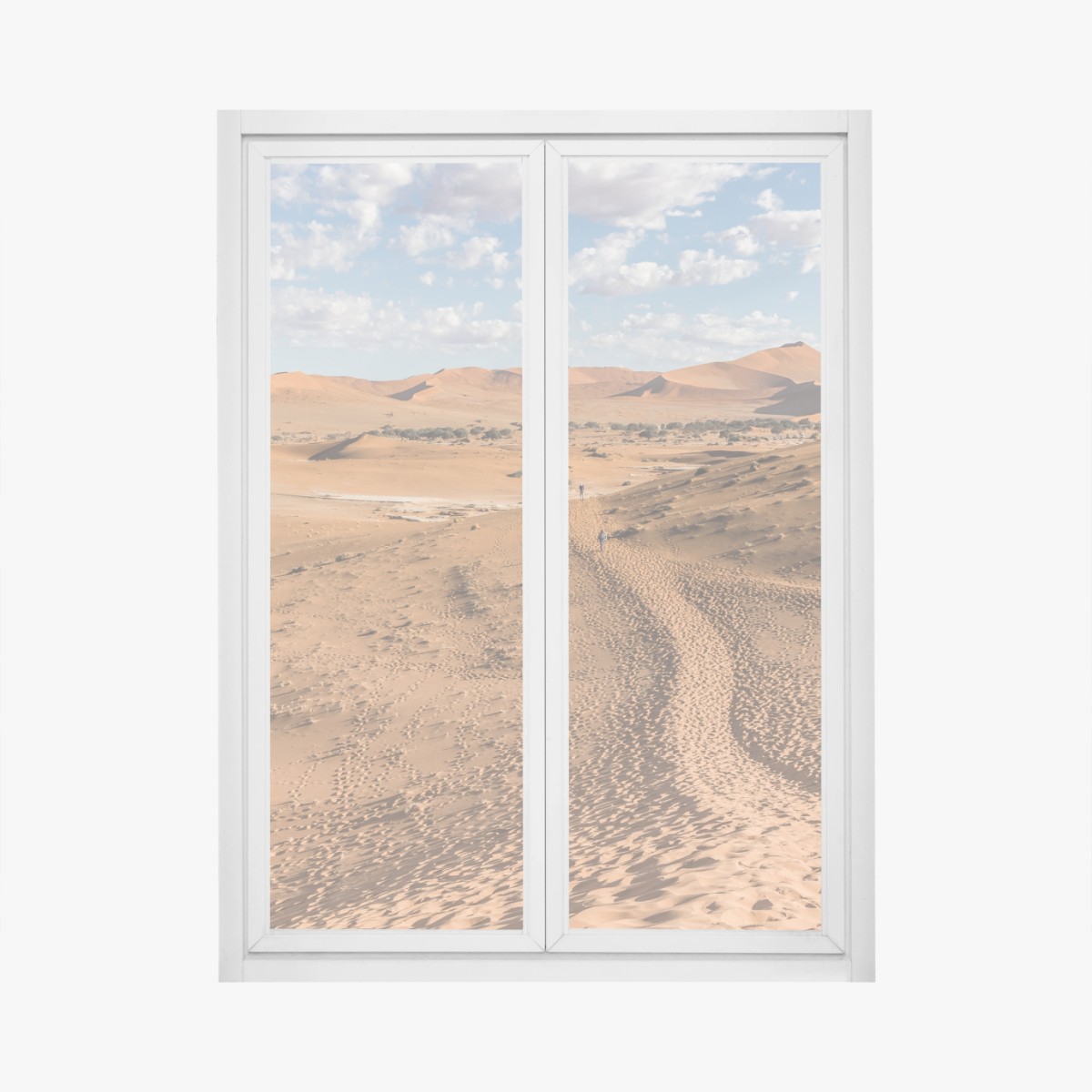 Fensteraufkleber weite wüstendünen unter blauem himmel – Wallnifity®