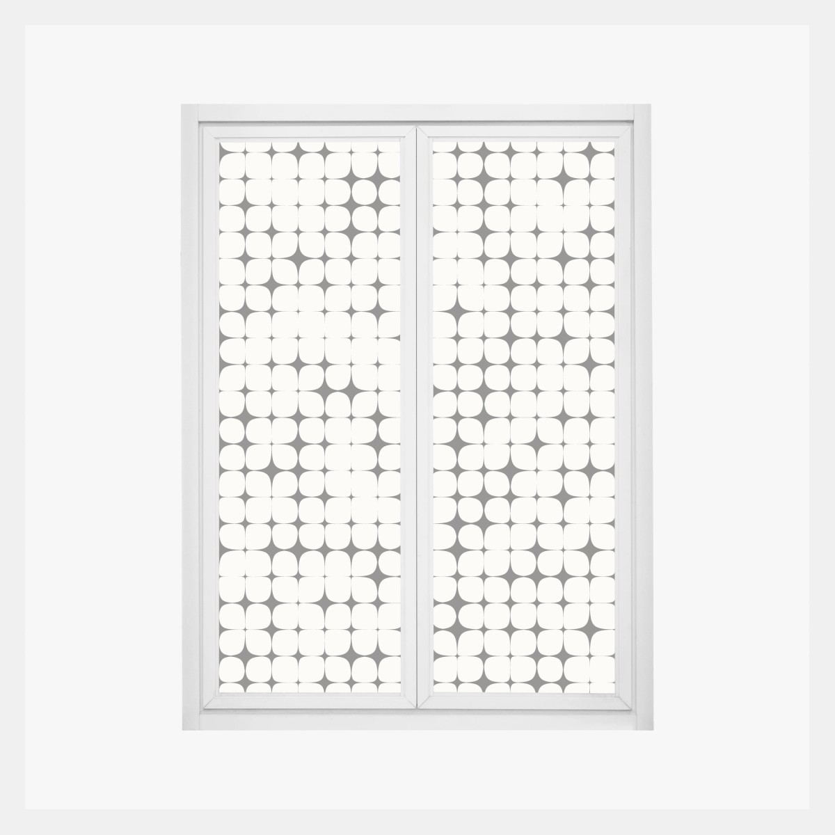 Fensteraufkleber monochromes geometrisches punktmuster – Wallnifity®