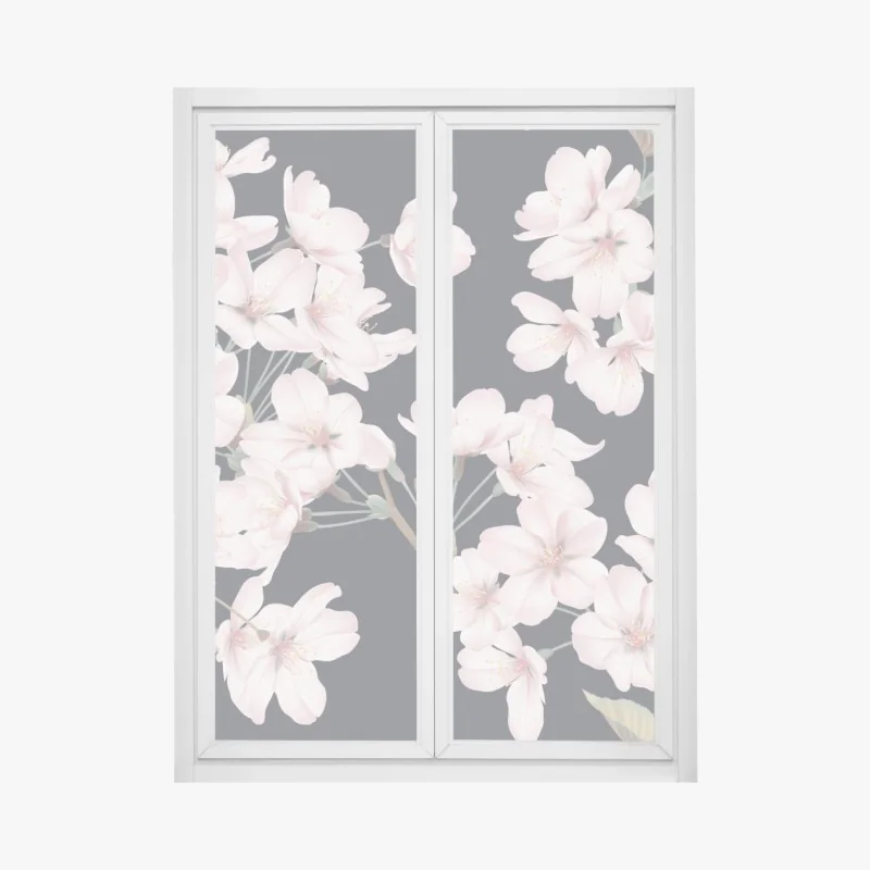 Fensteraufkleber zartes kirschblütenmuster