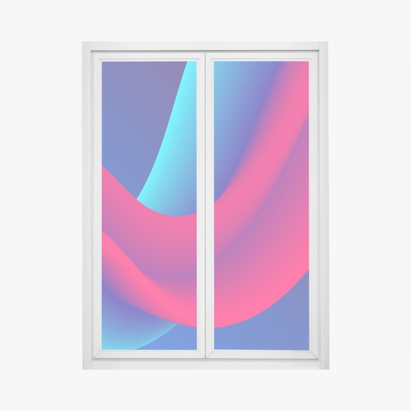 Fensteraufkleber leuchtende fließende verlaufswellen