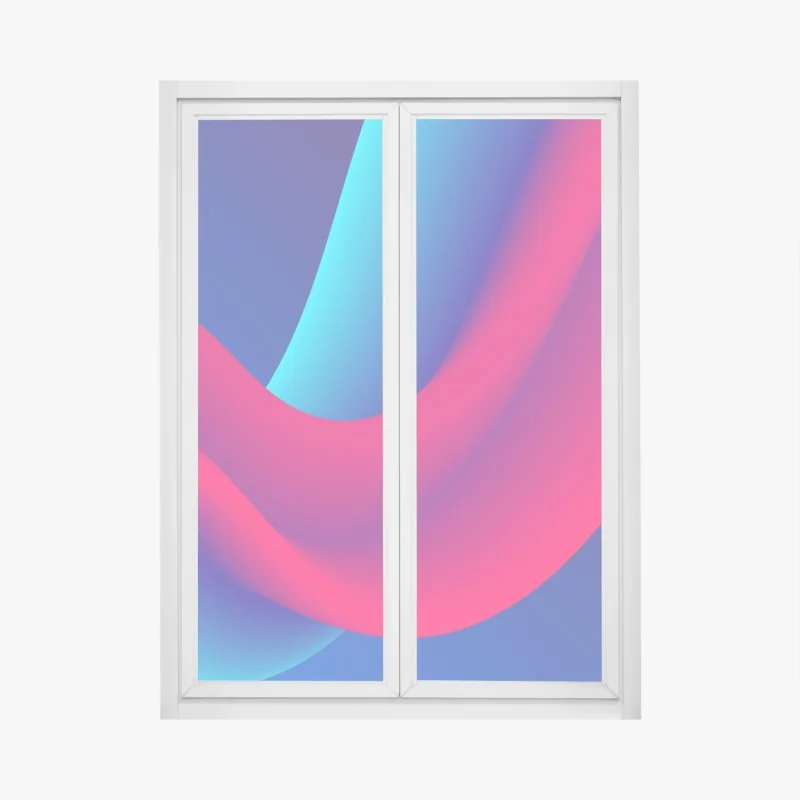 Fensteraufkleber anmutiges rosa flamingo-porträt – Wallnifity®