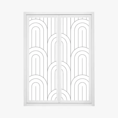 Fensteraufkleber monochromes bogenmuster – Wallnifity®