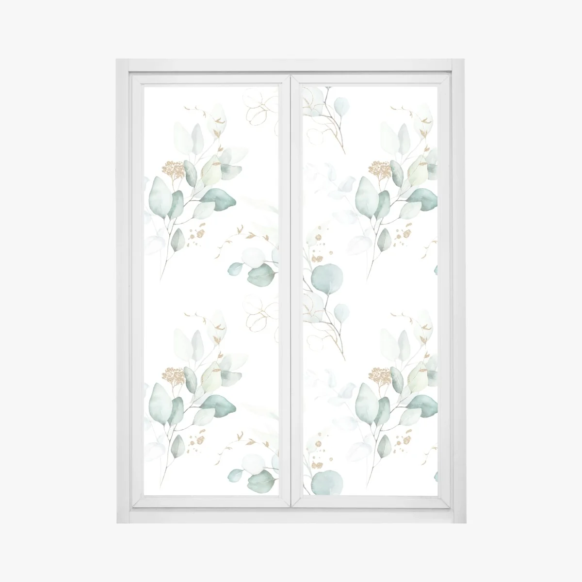 Fensteraufkleber eukalyptus aquarell muster in grüntönen – Wallnifity® Fensteraufkleber eukalyptus aquarell muster in grüntönen – Wallnifity®