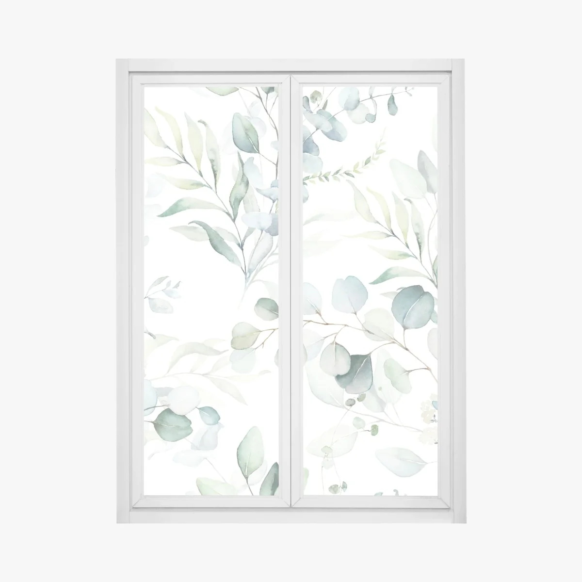 Fensteraufkleber aquarell eukalyptus blättermuster – Wallnifity® Fensteraufkleber aquarell eukalyptus blättermuster – Wallnifity®