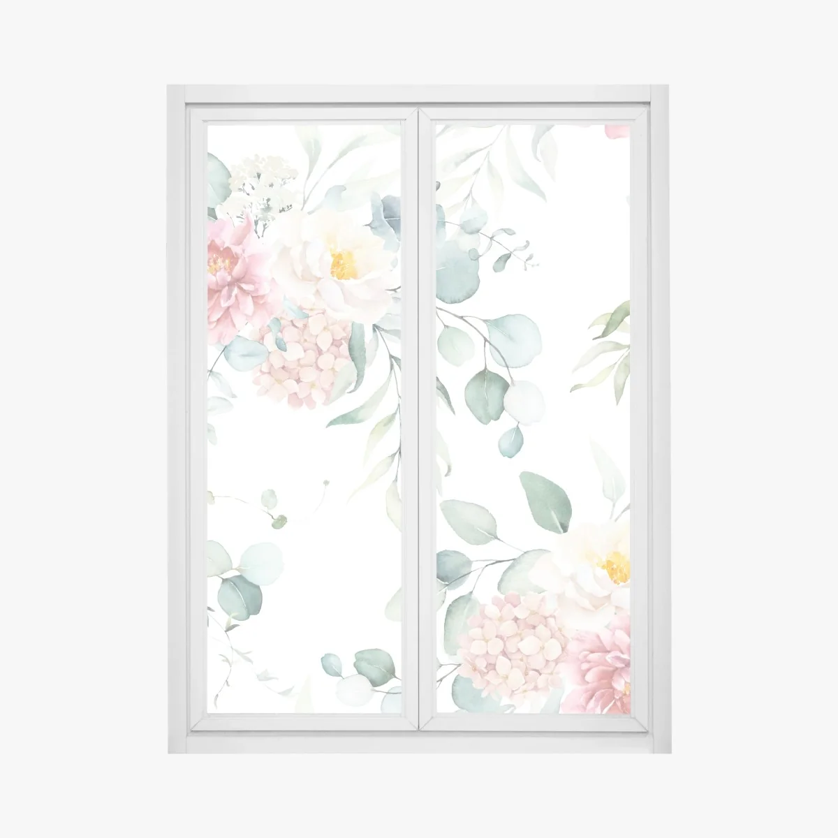 Fensteraufkleber zarter aquarellblumenstrauß – Wallnifity® Fensteraufkleber zarter aquarellblumenstrauß – Wallnifity®