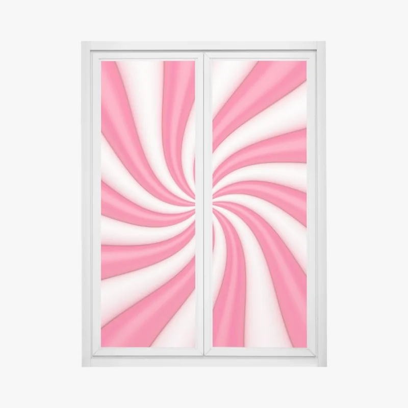 Fensteraufkleber rosa bonbonspirale