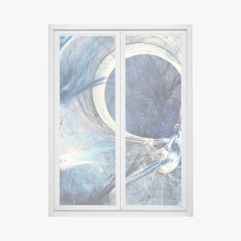 Fensteraufkleber blauer fraktalwirbel