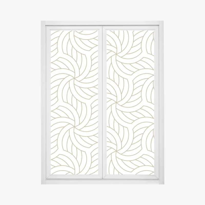 Fensteraufkleber goldenes geometrisches wirbelmuster