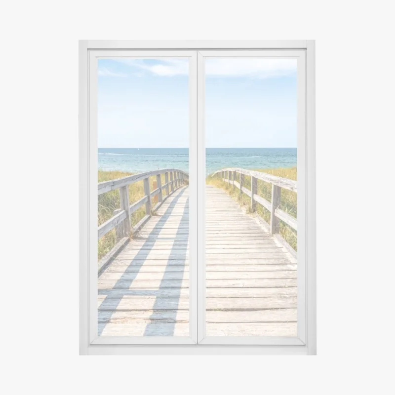 Fensteraufkleber lebendige stadtskyline bei dämmerung – Wallnifity®