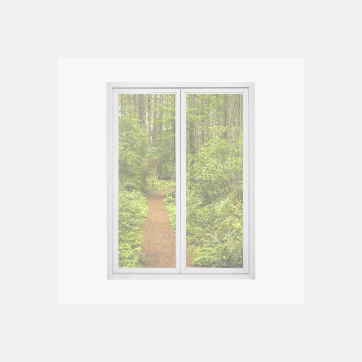 Fensteraufkleber friedlicher waldpfad – Wallnifity® Fensteraufkleber friedlicher waldpfad – Wallnifity®