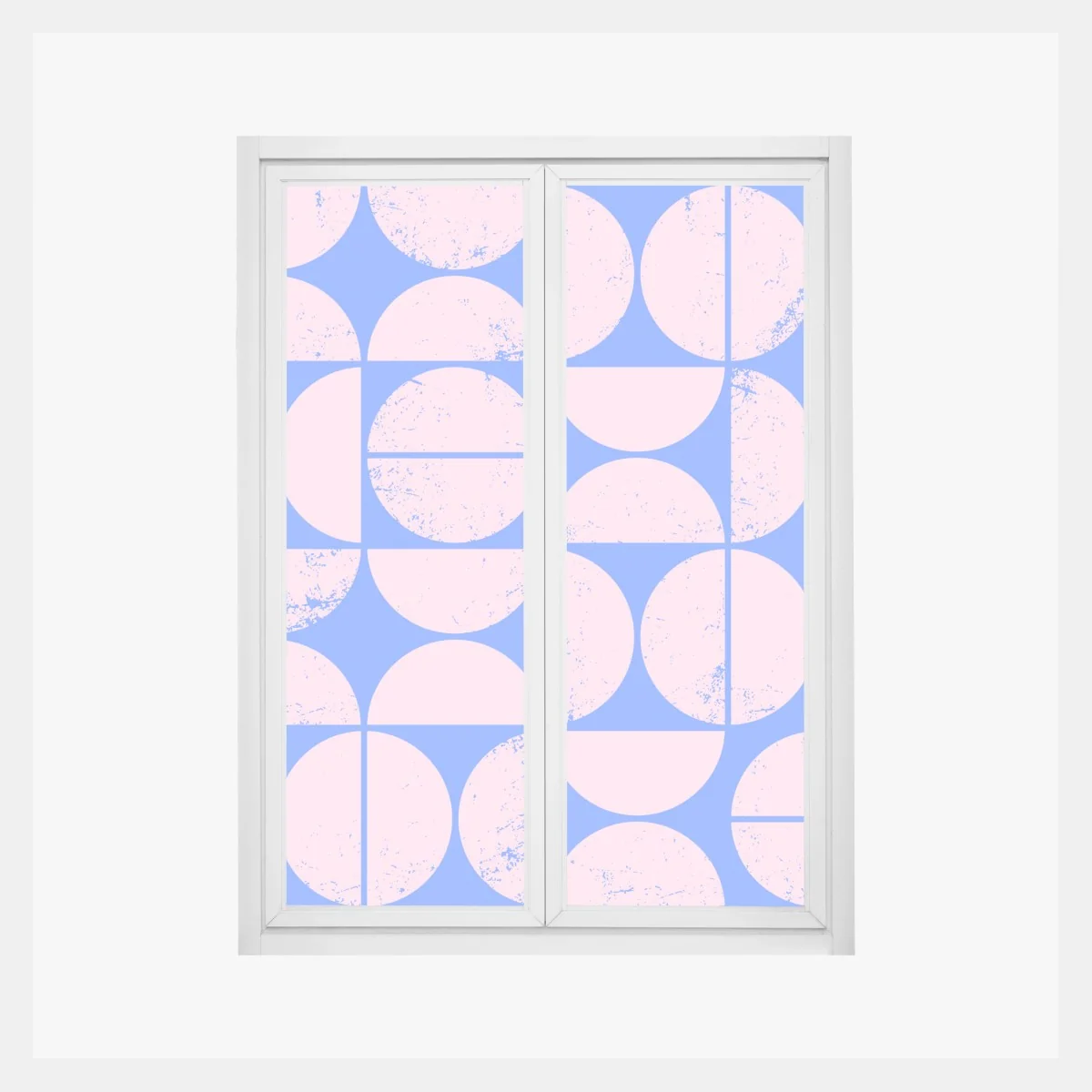 Fensteraufkleber pastell geometrisches kreismuster – Wallnifity®