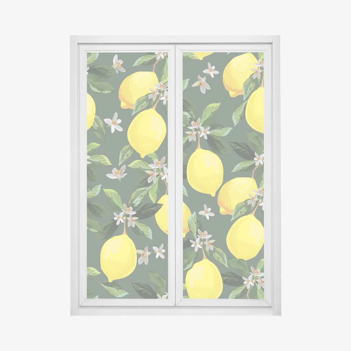 Fensteraufkleber botanisches zitronenmuster – Wallnifity® Fensteraufkleber botanisches zitronenmuster – Wallnifity®