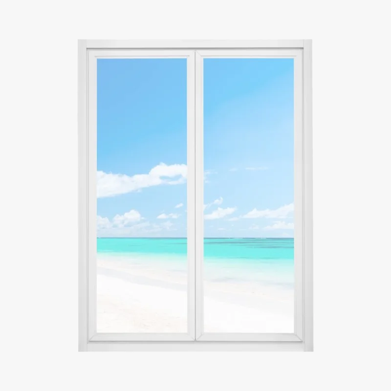 Fensteraufkleber tropisches strandpanorama in Punta Cana