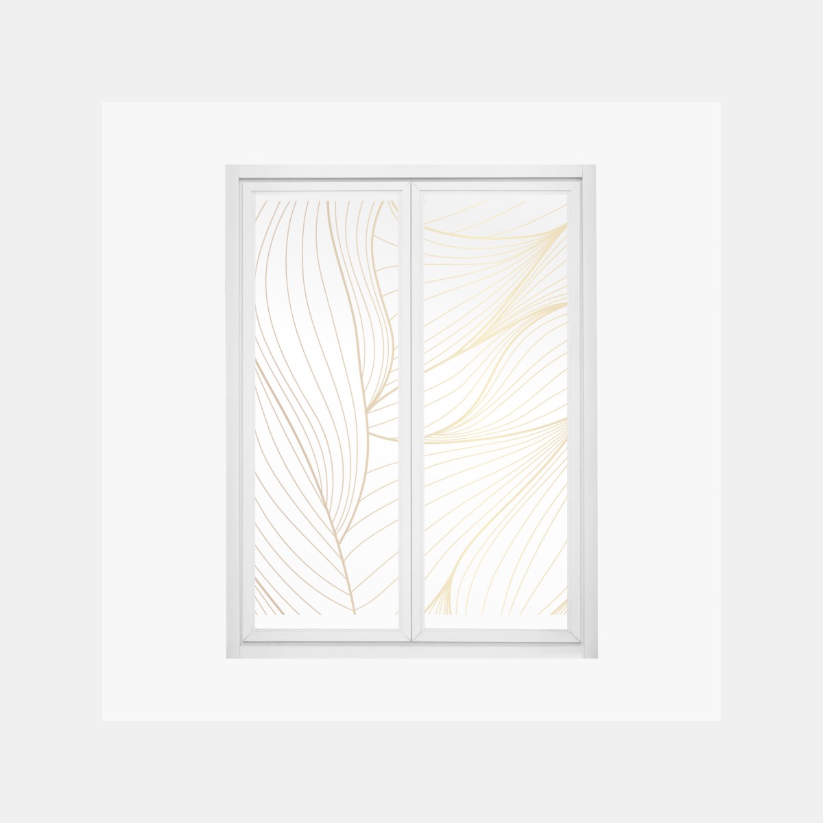 Fensteraufkleber goldene fließende linien abstraktes design – Wallnifity® Fensteraufkleber goldene fließende linien abstraktes design – Wallnifity®