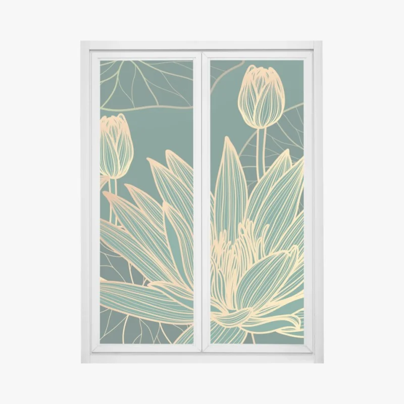 Fensteraufkleber schwarzweißes geometrisches streifenmuster – Wallnifity®