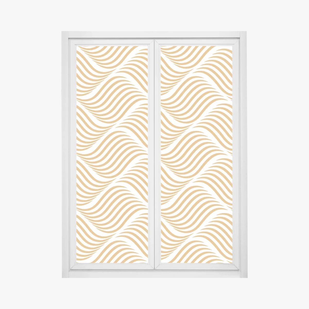 Fensteraufkleber goldenes wellenmuster wanddeko – Wallnifity® Fensteraufkleber goldenes wellenmuster wanddeko – Wallnifity®