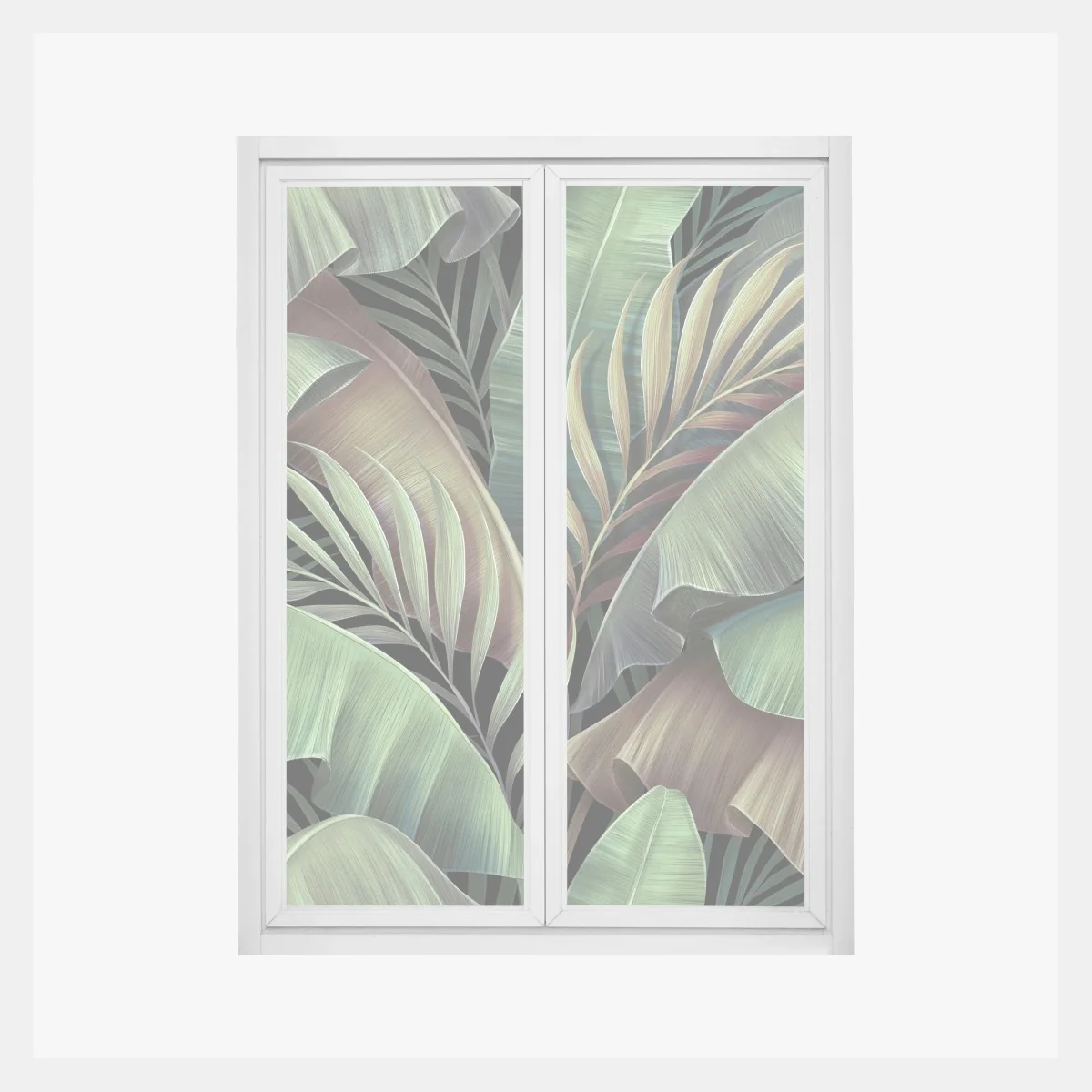 Fensteraufkleber tropisches blättermuster – Wallnifity® Fensteraufkleber tropisches blättermuster – Wallnifity®