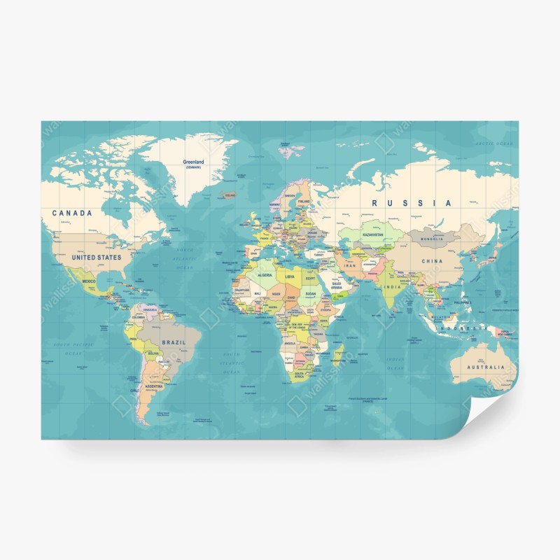 Fototapete vintage weltkarte