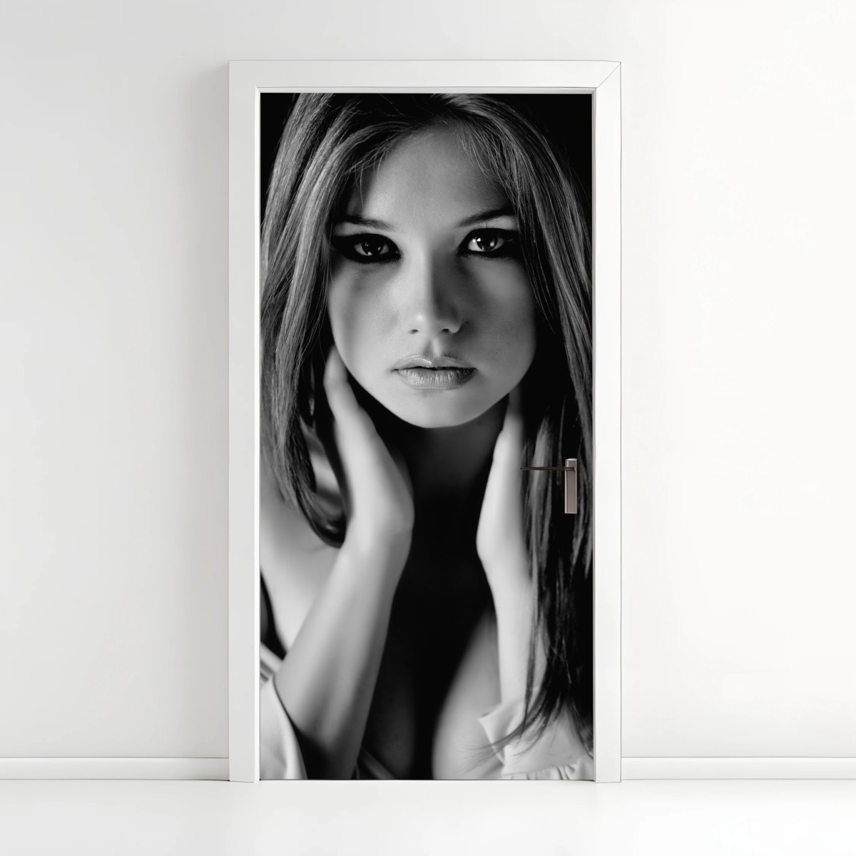 Türaufkleber intimes monochromes porträt – Wallnifity®