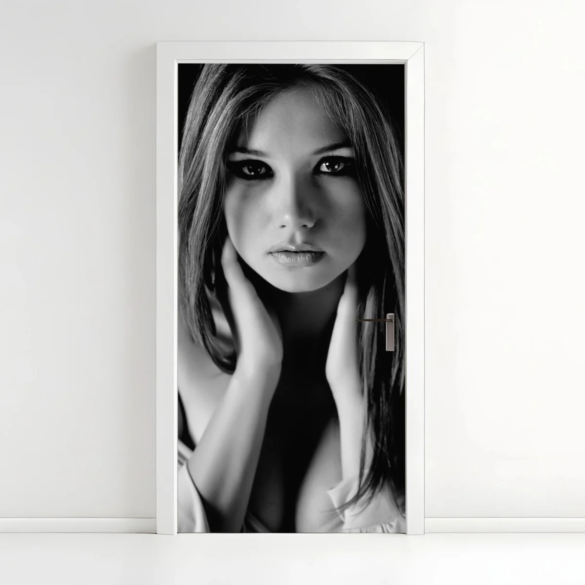 Türaufkleber intimes monochromes porträt – Wallnifity®