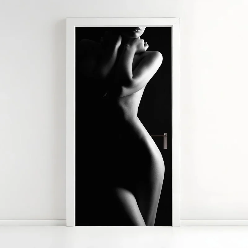 Türaufkleber warmer sandstein schlucht abstrakt – Wallnifity®