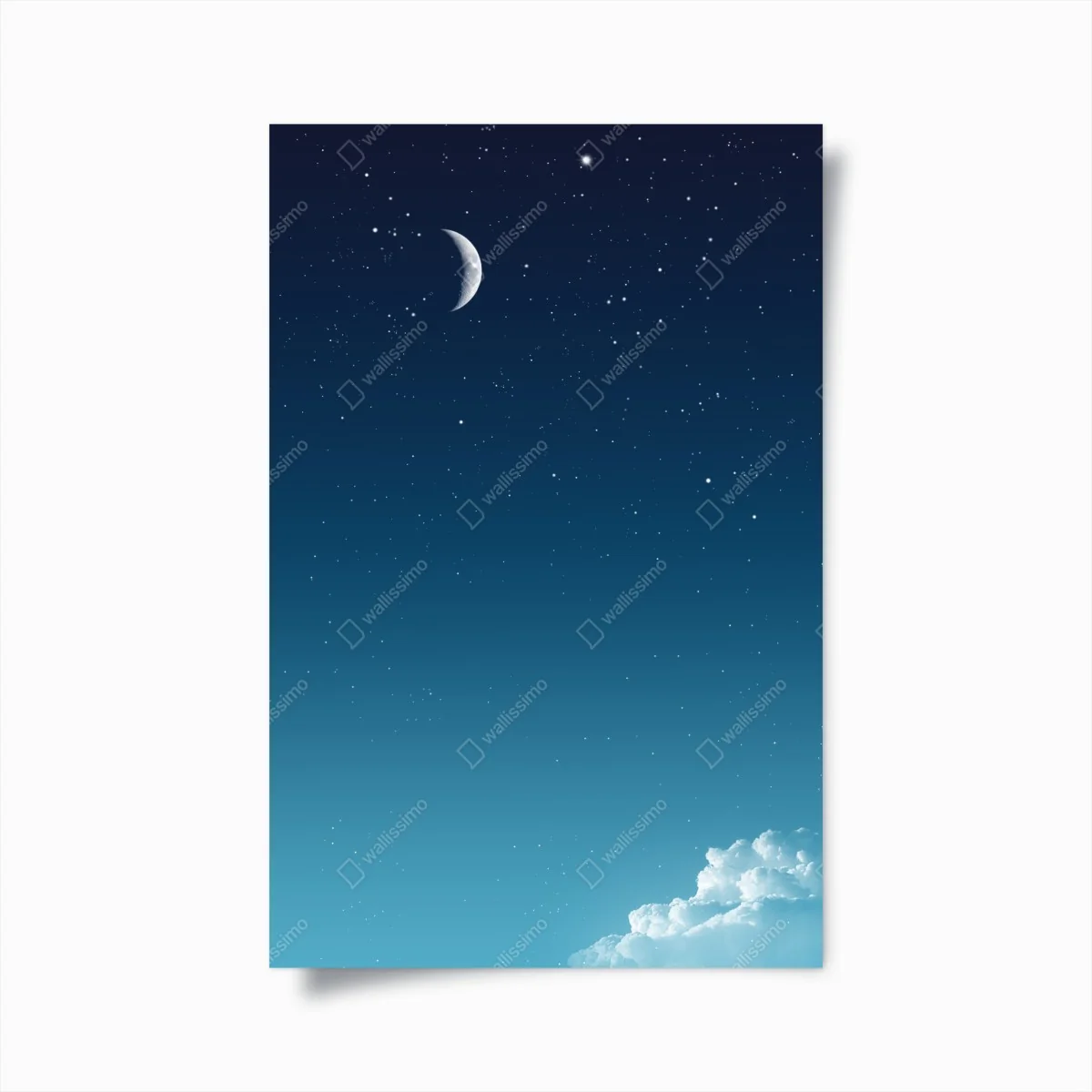 Poster ruhiger halbmond am sternenhimmel – Wallnifity® Poster ruhiger halbmond am sternenhimmel – Wallnifity®